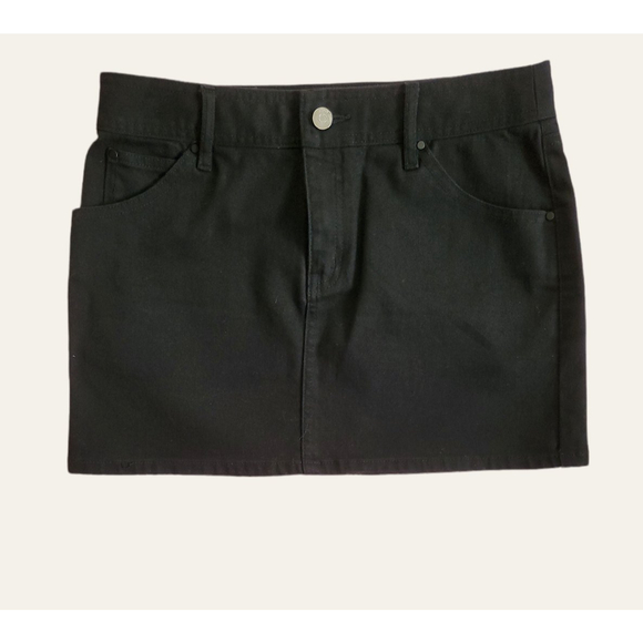 Aritzia Wilfred Free Black Straver Denim Mini Skirt - Picture 8 of 12